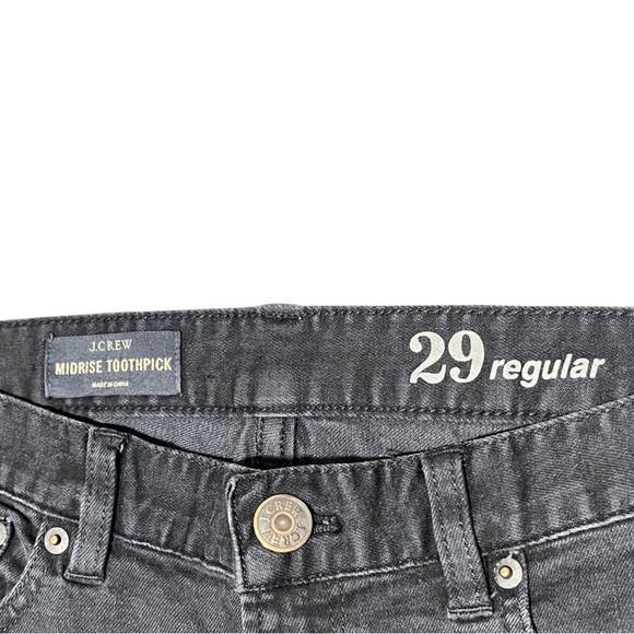 J.Crew Mid Rise ToothPick Charcoal Jeans Size 29 - Picture 9 of 10